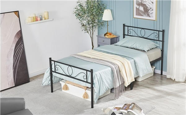 Convenience Meets Style and Versatility: A Review of the Yaheetech Single Metal Bedframe